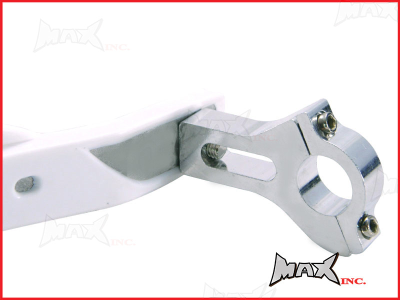 High Quality White Plastic / Aluminium Hand Guards - Fits 7/8 Bars