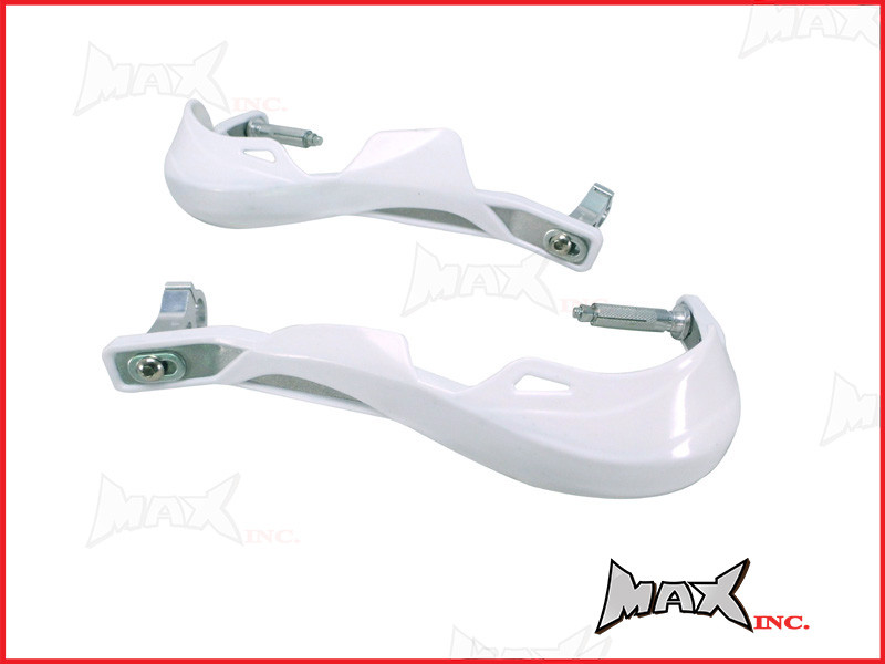 High Quality White Plastic / Aluminium Hand Guards - Fits 7/8 Bars