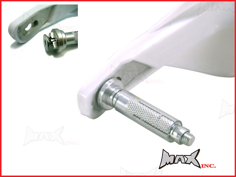 High Quality White Plastic / Aluminium Hand Guards - Fits 7/8 Bars