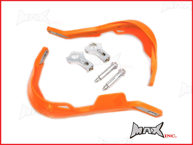 High Quality Orange Plastic / Aluminium Hand Guards - Fits 7/8 Bars