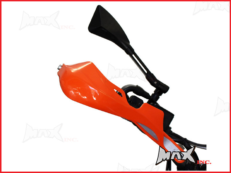 High Quality Orange Plastic / Aluminium Hand Guards - Fits 7/8 Bars