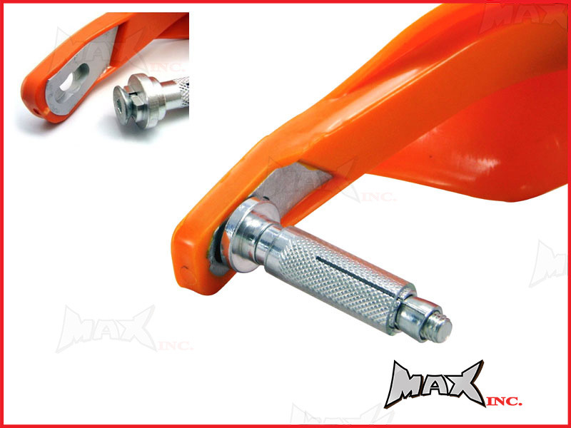 High Quality Orange Plastic / Aluminium Hand Guards - Fits 7/8 Bars
