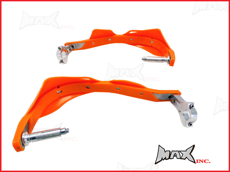 High Quality Orange Plastic / Aluminium Hand Guards - Fits 7/8 Bars