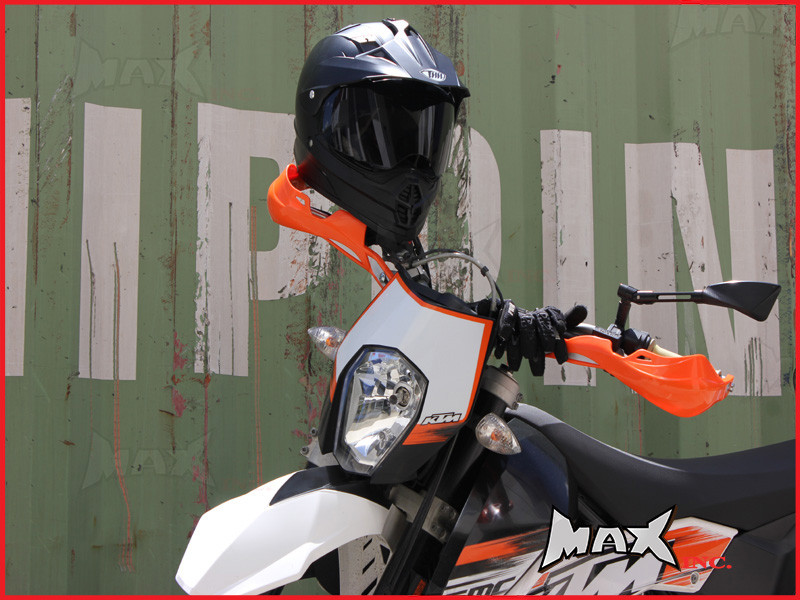 High Quality Orange Plastic / Aluminium Hand Guards - Fits 7/8 Bars