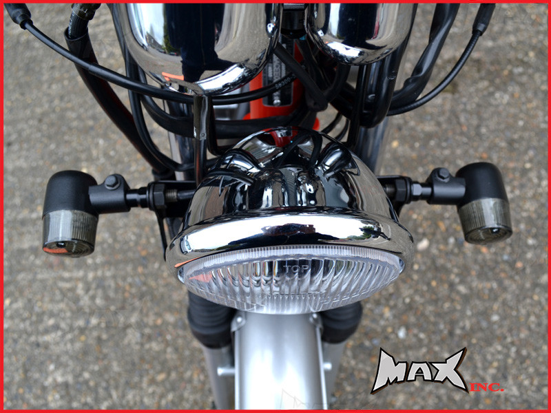 Matte Black Aluminium Classic Barrel LED Turn Signals / Indicators - Smoked Lense