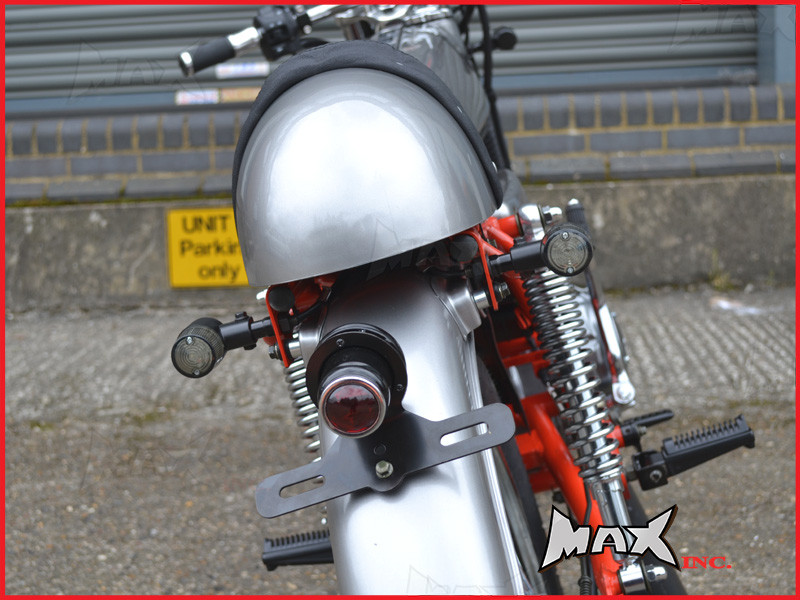 Matte Black Aluminium Classic Barrel LED Turn Signals / Indicators - Smoked Lense