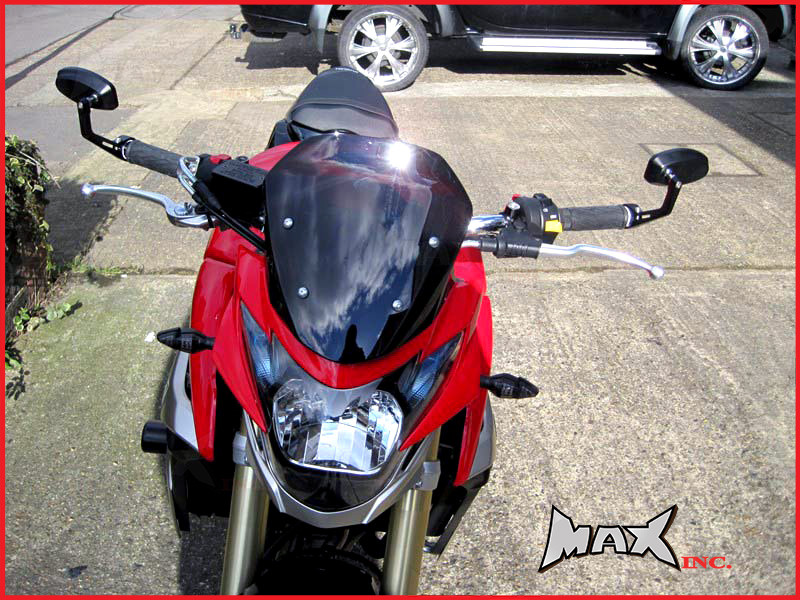 Pair Of Black CNC Machined Bar End Mirrors - High Quality