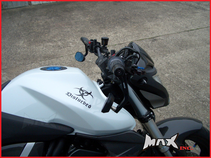 Pair Of Black CNC Machined Bar End Mirrors - High Quality