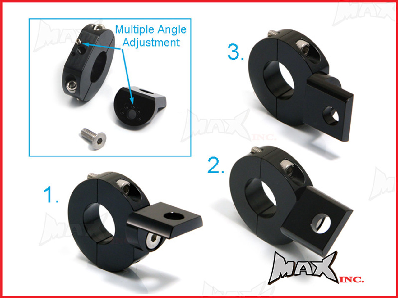 MAX High Quality CNC Machined Bar Mount Light Brackets - 7/8"(22mm) Diameter