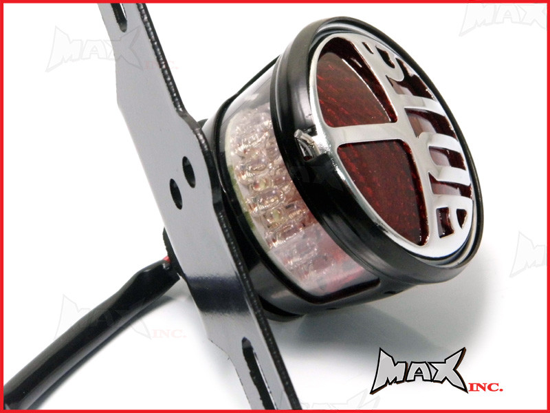 Miller Replica Black Metal LED Stop / Tail Light with Bracket