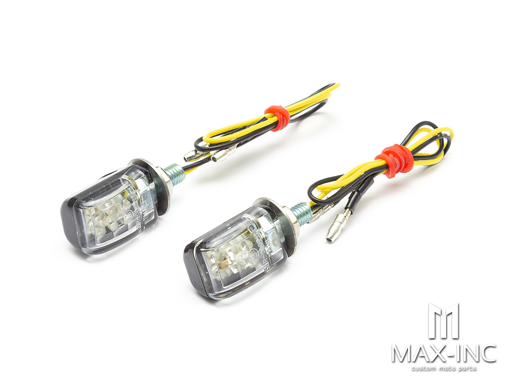 Black Tiny LED Turn Signals / Indicators - Small & Bright