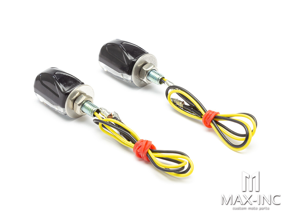 Black Tiny LED Turn Signals / Indicators - Small & Bright