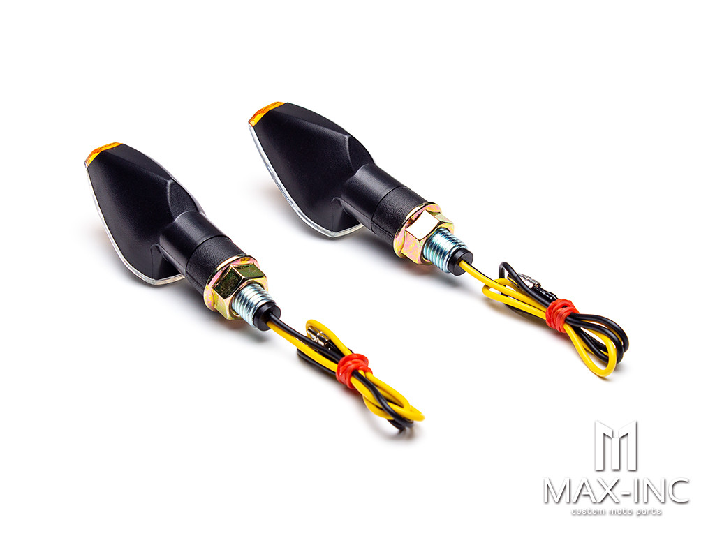Black Micro LED Turn Signals / Indicators - Small & Bright
