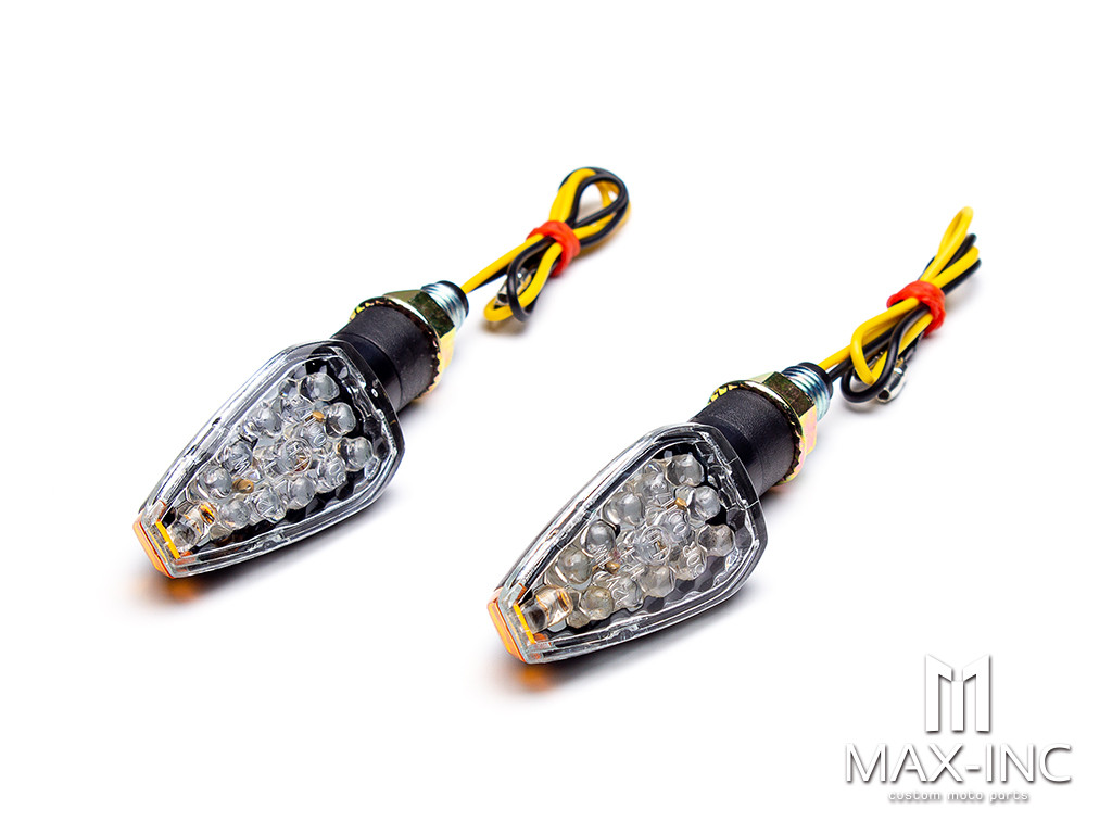 Black Micro LED Turn Signals / Indicators - Small & Bright