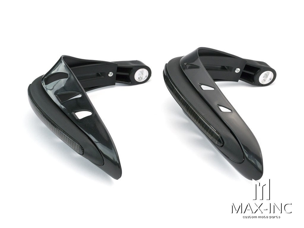 BLACK Universal Hand Guards with Integrated LED Daytime Running Lights
