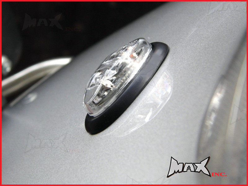 WHITE 12v Oval Flush Mount LED Mini Marker Lights
