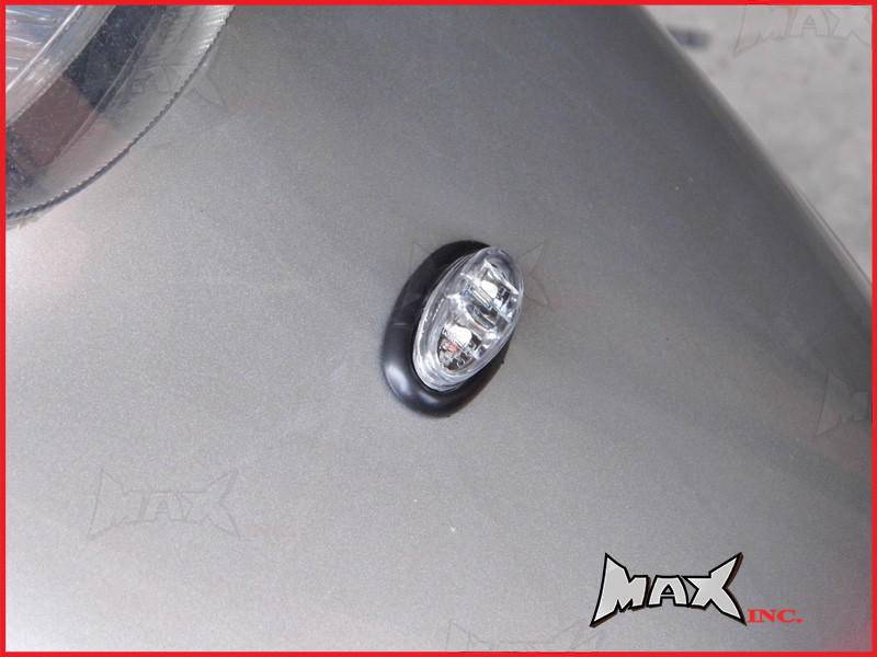 RED 12v Oval Flush Mount LED Mini Marker Lights