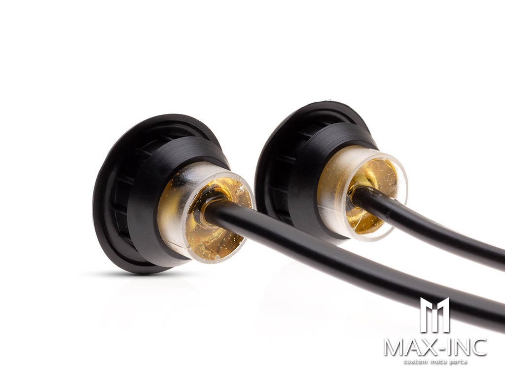 AMBER 12v Round Flush Mount LED Mini Marker Lights