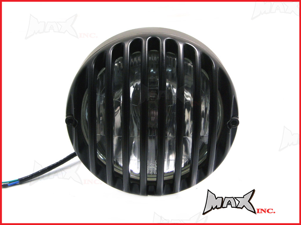 6.5 INCH Matte Black Universal Aluminium Prison Bar Headlight
