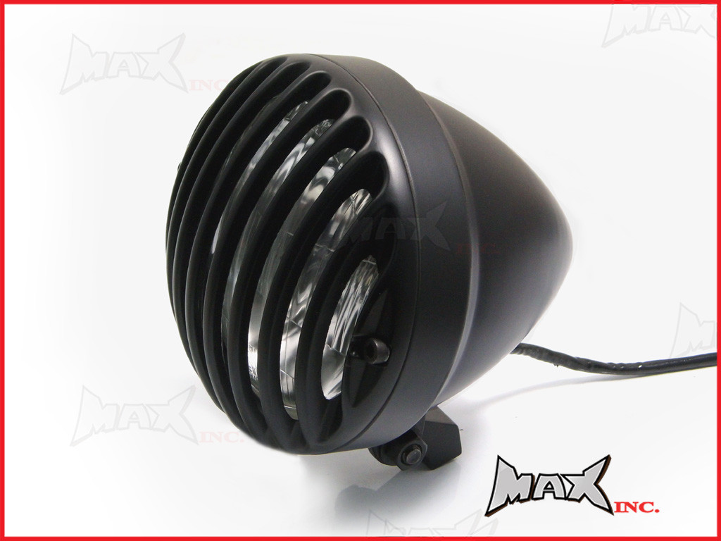 6.5 INCH Matte Black Universal Aluminium Prison Bar Headlight