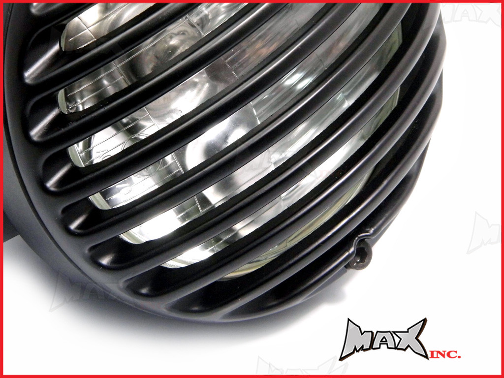 6.5 INCH Matte Black Universal Aluminium Prison Bar Headlight
