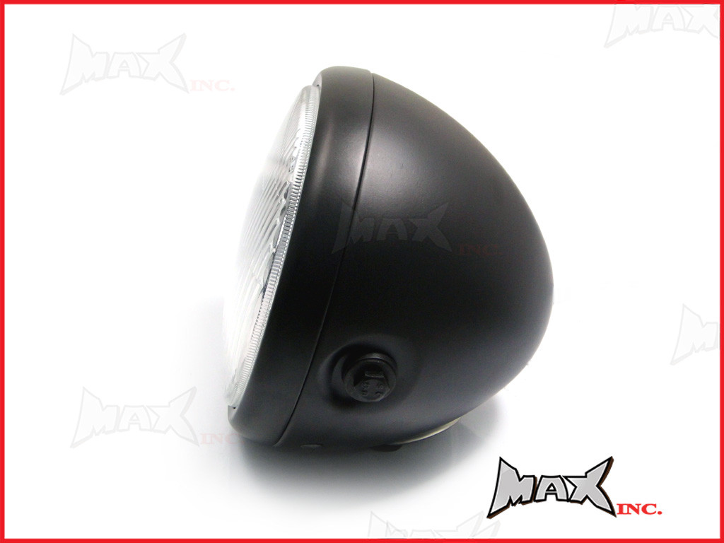 6.75 INCH Matte Black Universal Metal Classic Headlight
