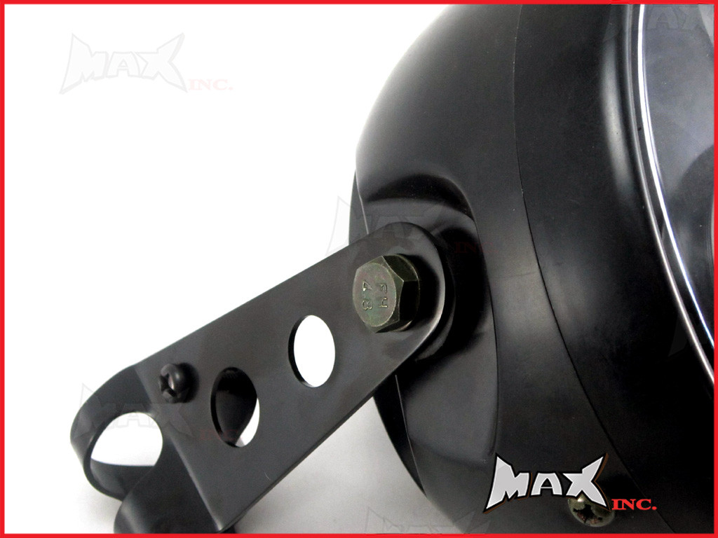 Black Adjustable Universal Headlight Brackets - Fits 32mm-40mm