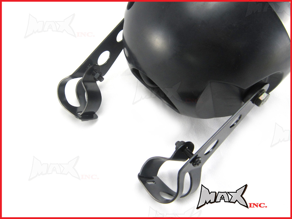 Black Adjustable Universal Headlight Brackets - Fits 32mm-40mm