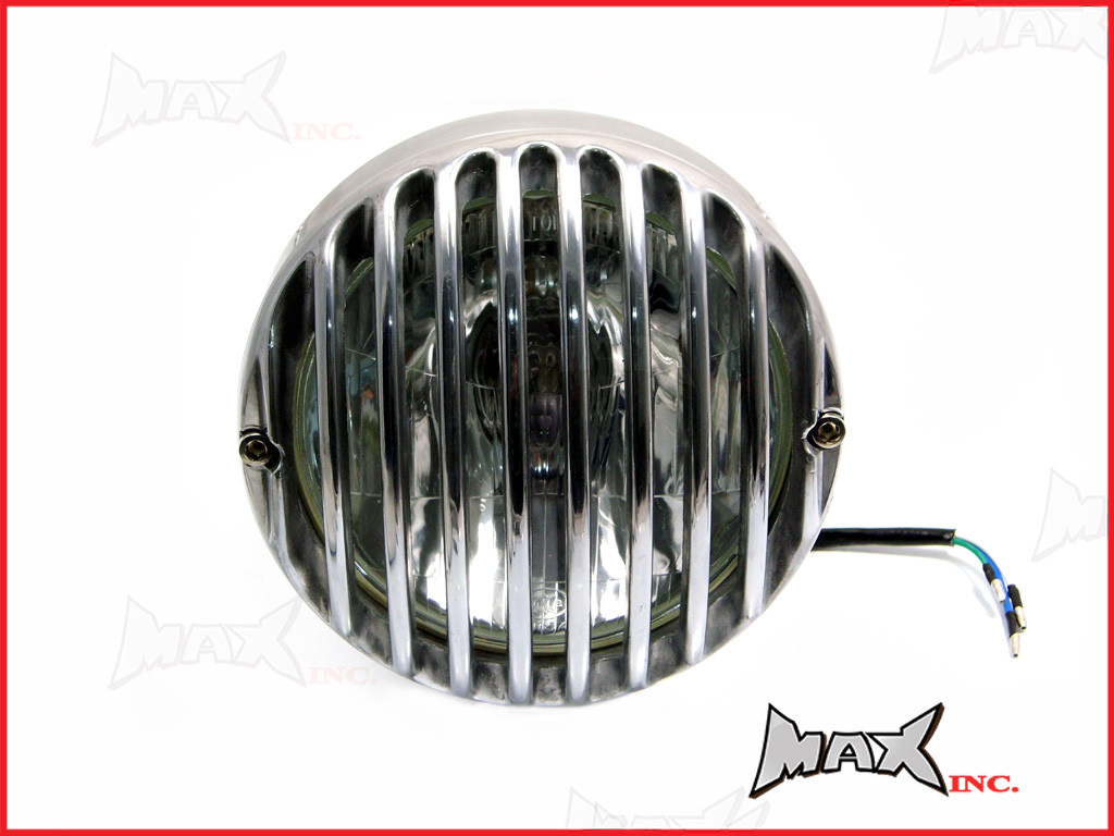 6.5 INCH Polished Aluminium Universal Prison Bar Headlight