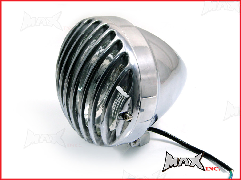 6.5 INCH Polished Aluminium Universal Prison Bar Headlight