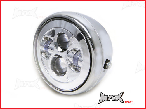 7.7 INCH High Quality Projector LED Chrome Metal Headlight