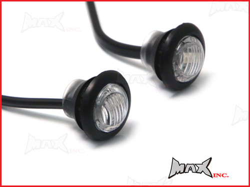 RED 12v Round Flush Mount LED Mini Marker Lights