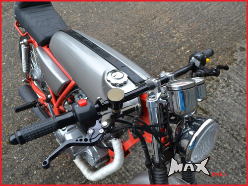 Black Cafe Racer Steel Drag Bars - 7/8 (22mm)