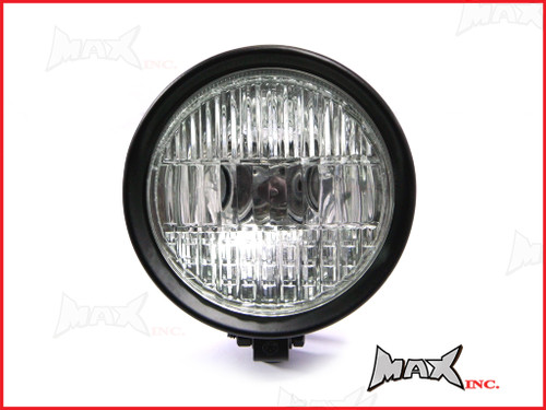 5.9 INCH Matte Black Bottom Mount Metal Headlight - 12v / 55w