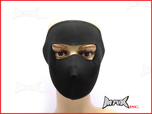 Black Plain Neoprene Bikers Full Face Mask