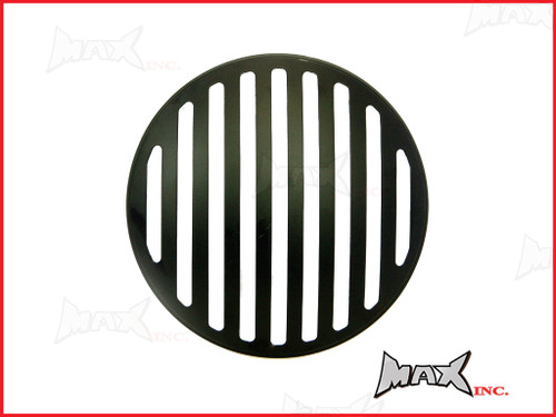 7 INCH Matte Black Prison Bar Grill Metal Headlight Cover