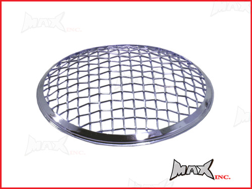 7 INCH Chrome Mesh Grill Metal Headlight Cover