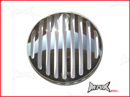 7 INCH Chrome Prison Bar Grill Metal Headlight Cover