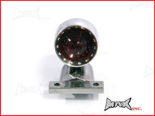 Polished Aluminium Bullet LED Stop / Tail Light - Red Lense