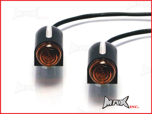 Black + Contrast Cut Billet Aluminium Flush Mount Turn Signals