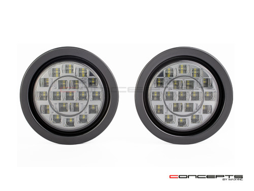 4" Universal Flush Mount LED Reverse Lights - Smoked Lens