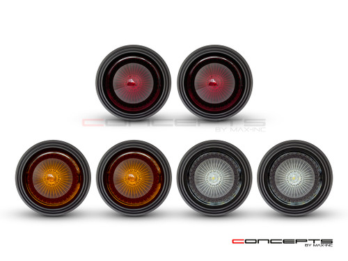 2.75" Universal Alum LED Stop / Tail Lights + Turn Signals + Reverse Lights - Set Of 6