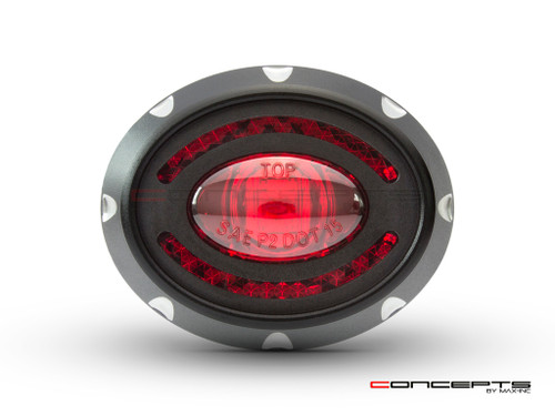 2" Micro Oval CNC Machined Billet Aluminium LED Stop / Tail Light