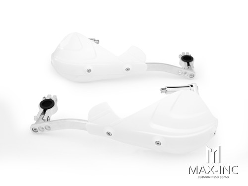 White Universal Alloy / Plastic Hand Guards - Fits 7/8" Bars