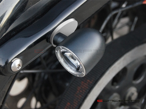 Harley Rear Rail Turn Signal Block Off Alum Adapter Plates