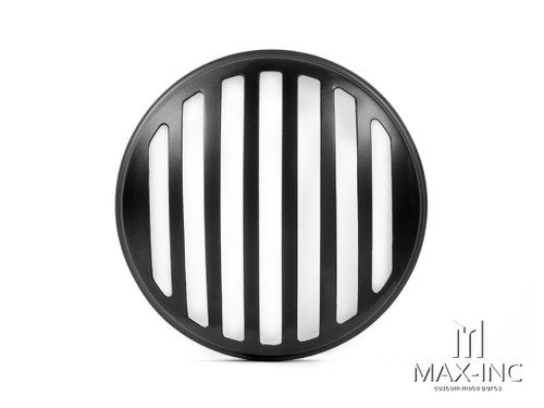 5.75" Black Prison Bar Grill Metal Headlight Cover