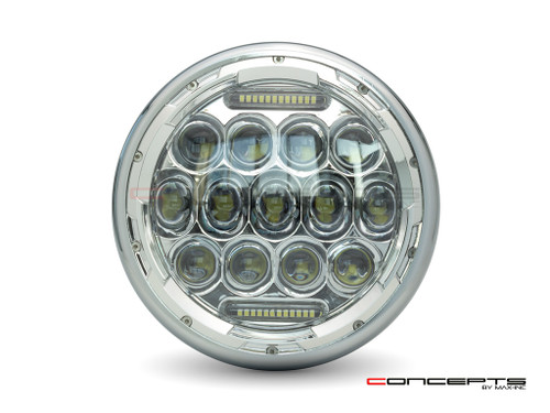 7.7" Chrome Metal Multi Projector LED Headlight