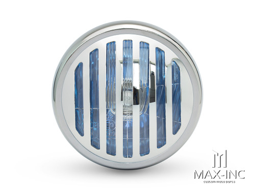 6" Chrome + Prison Grill Metal Classic Headlight