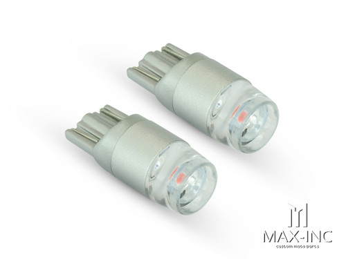 Red 12v / T10 W5W LED Projector Bulbs - Pair