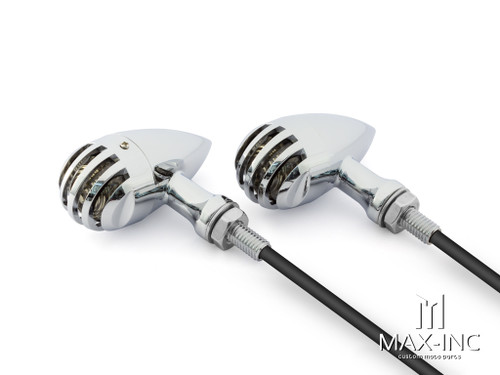 Chrome Alloy Custom Bird Cage Turn Signals / Indicators